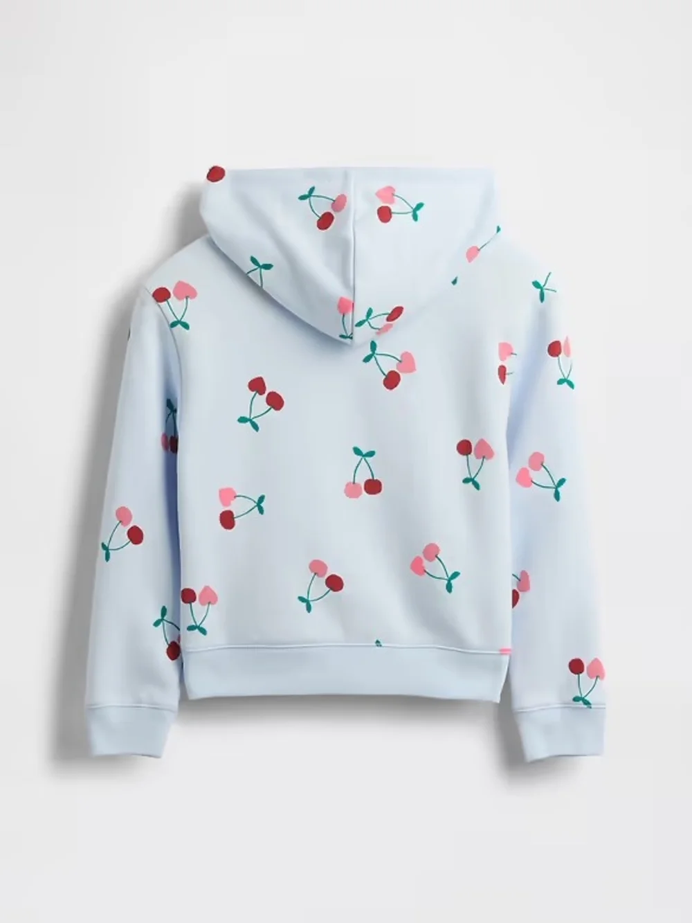 GAP Light Blue Hoodie with Pink Cherry Print